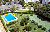 Hotel Olympus - Vilamoura, 1989 - Main Swimming Pool and Tennis Court