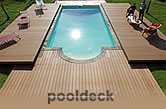Pooldeck - Coberturas amovíveis em deck. Estética agradável e segurança acrescida. Abertura automática ou manual. Boa estanquicidade, contribuindo para o isolamento térmico da piscina.