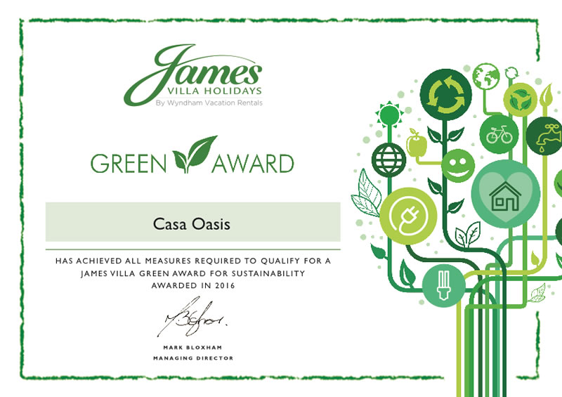 Casa Oasis - James Villa Green Award